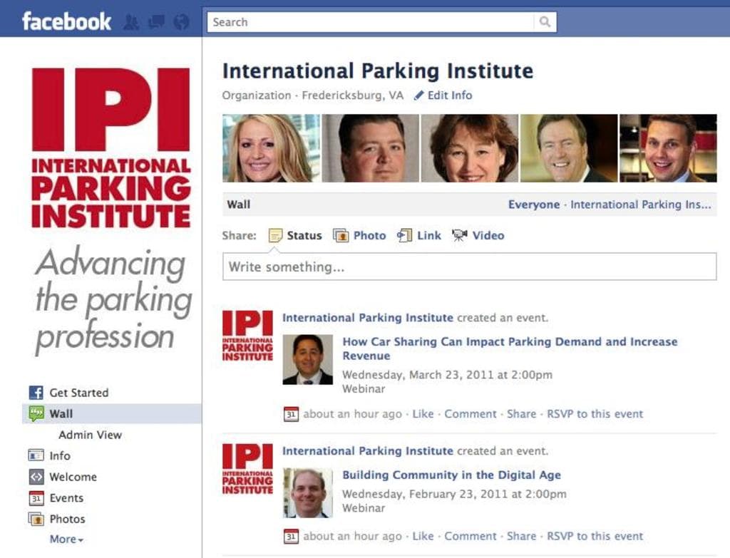 Ein Screenshot einer Facebook-Seite mit sechs Profilfotos von Männern und Frauen oben und Zitaten und Text auf der linken Seite.