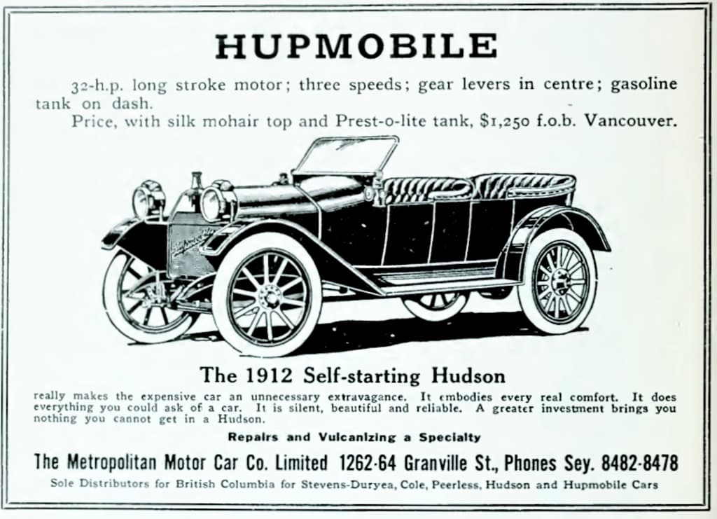 Eine Werbung mit einem Auto und begleitendem Text.