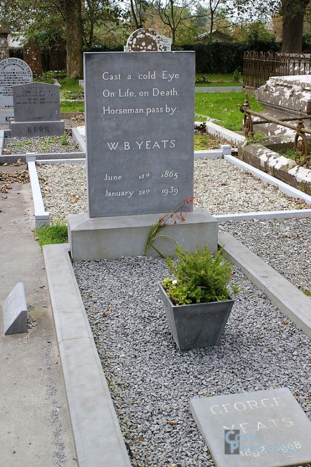 Ein Friedhof mit Pflanzen und B√§umen im Hintergrund.