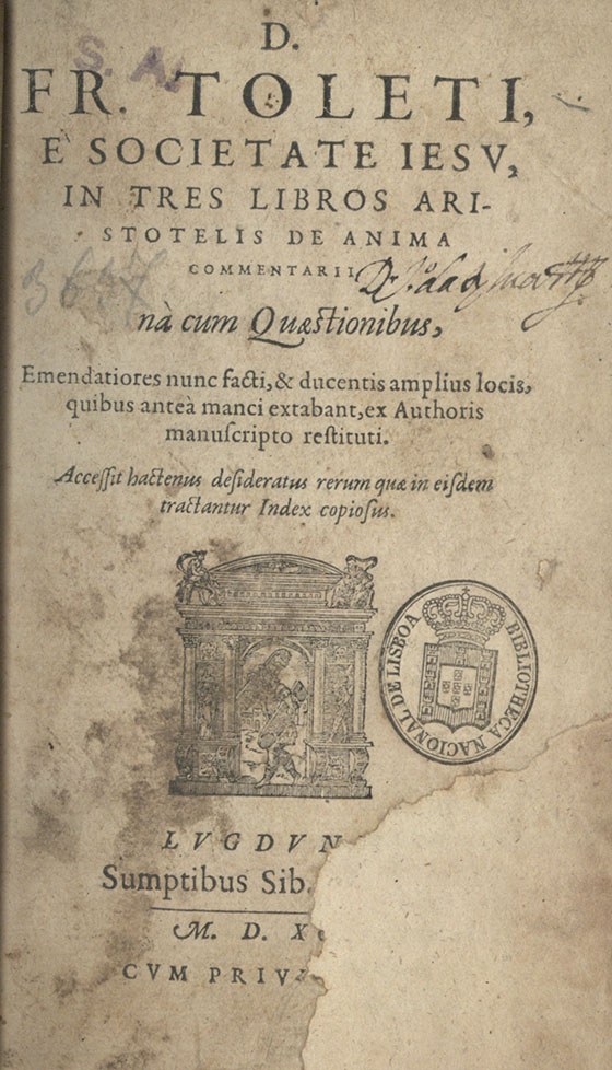 Vintage-Buch mit Text und einer Illustration, das ein altes Siegel auf dem Cover trägt.