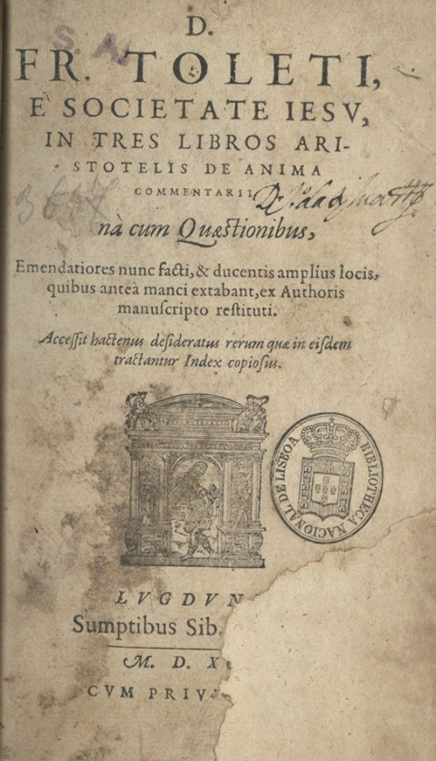 Vintage-Buch mit Text und einer Illustration, das ein altes Siegel auf dem Cover trägt.